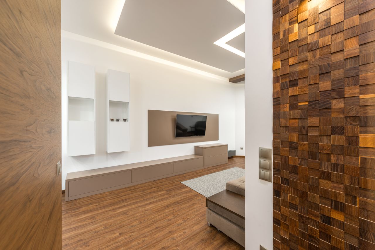 Mur en bois intérieur décoratif pour l'espace